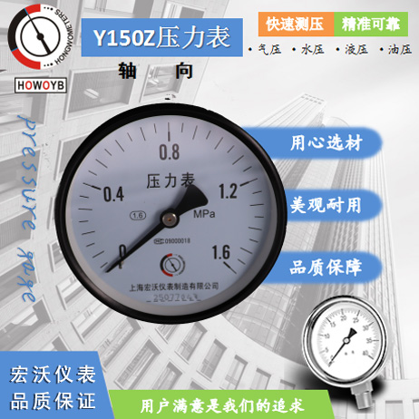 Y150Z轴向无边压力表