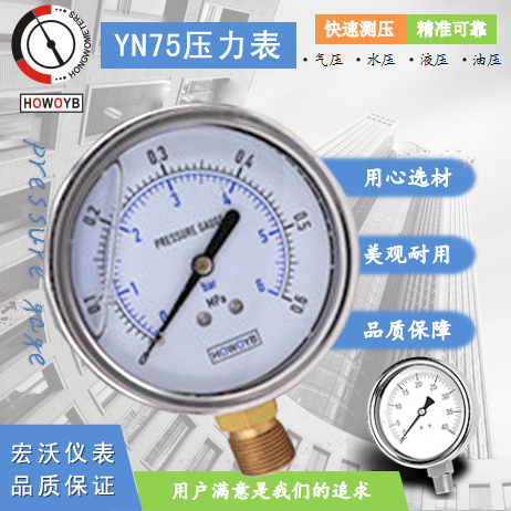 YN75英制G3/8 bar/MPa国际通用
