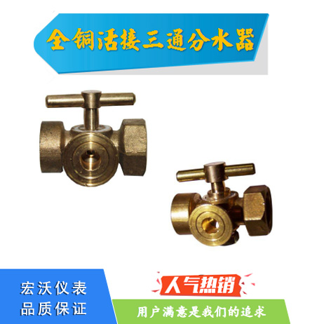 全铜活接三通分水器